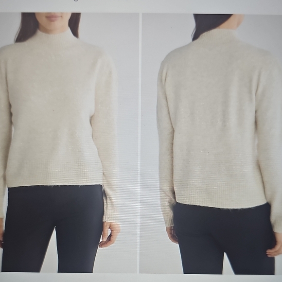 NWT Halogen Mock Neck Sequin Stripe Luxe Sweater XL - Picture 17 of 17